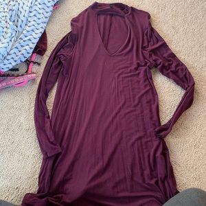 Express choker long sleeve dress